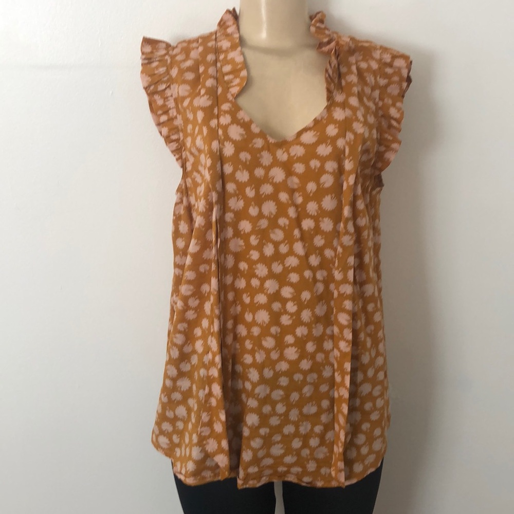 Anthropologie Ruffled Tank